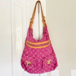 Louis Vuitton Pink Denim Baggy GM